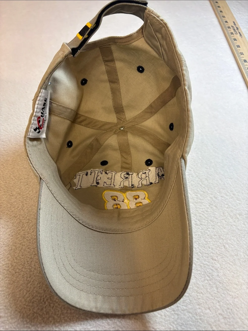 Dale Garrett 88 Khaki Black Yellow Racing Cap.